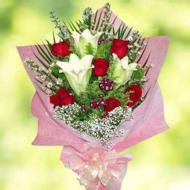 Roses & Lllies Enchantment Bouquet 