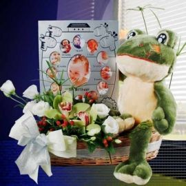 Smiles With Froggy, Baby Gift Basket