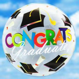 22" (Grad Hats) Floating Balloon With Delivery