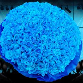 365 Blue Roses Standing Bouquet (Need 4 Days Advance Order)