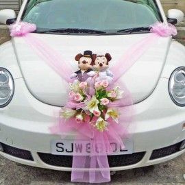 Singapore Wedding Car Decoration ( Soft Toy Not Included )