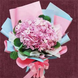Pink hydrangeas Small Hand Bouquet