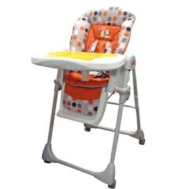 Chicco Poly SE Baby High Chair (Polka Design - Orange)