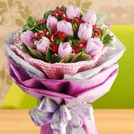 Pink Tulips Hand Bouquet