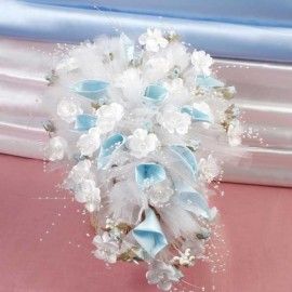 Wedding Car Blue Flowers decoration ( Pls Call Us )
